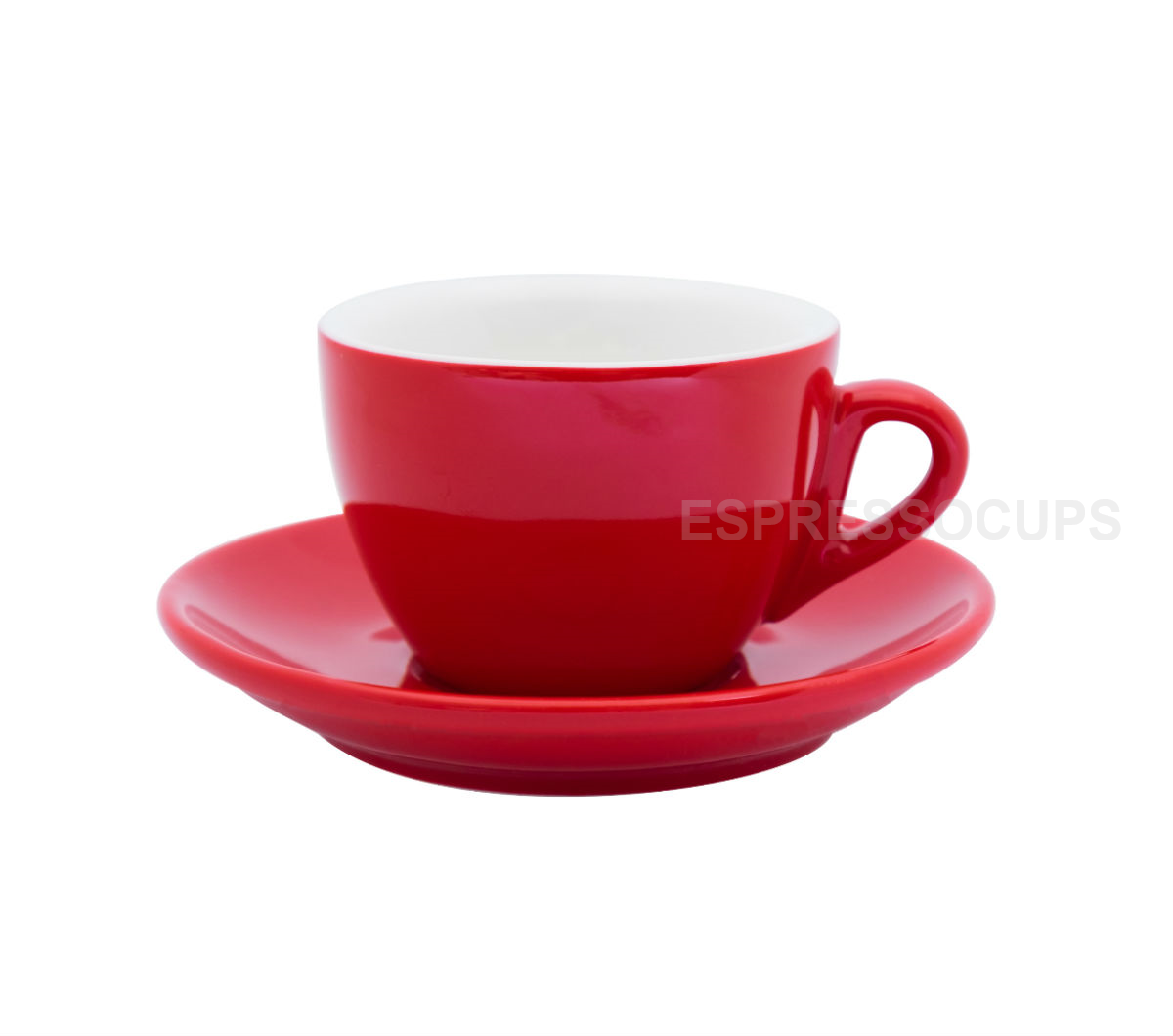 "ROSA" Cappuccino Cups 165ml - red